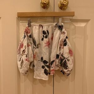 Urban Outfitters floral off the shoulder top